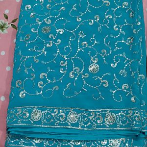 Embroidered Sequence Saree