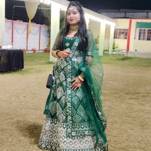 Grean Lehnga Chunni And Blows