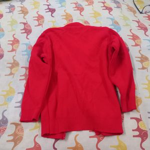 Red Full Sleeves Cardigan