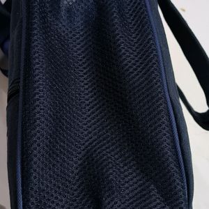 Navy Blue Colour Lunch Bag With Water Bottle Space