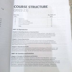 Biology Book Class 12 Sample Paper