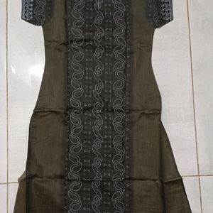 Embroidered Suit With Dupatta