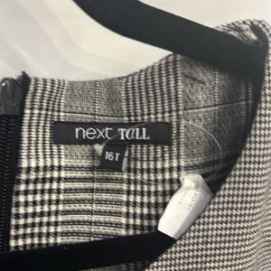 16T NEXT never Worn Grey Checked Formal Dress