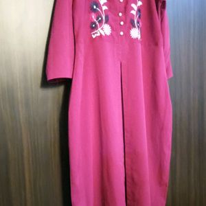 MAGENTA  Middle Slit Flared Kurta..Grab It's