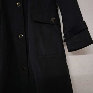 Original Black Michael Kors Trench Long Coat