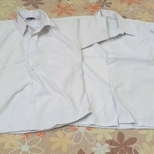 Combo Of Two White School Shirt For Boys