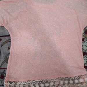 Peach Net Detailing Top