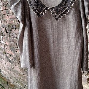 Korean Grey Classic Dress