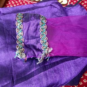 Ethnic Purple Net Frock