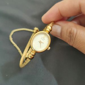 Titan Raga Golden Bangle Watch