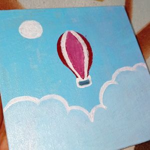 Sky Parachute Painting On Canvas