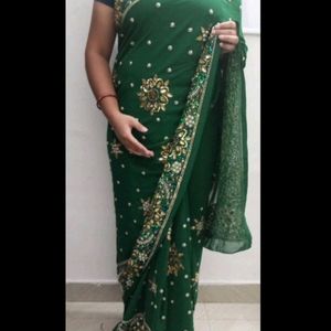 Party Wear Saree with Blouse For Woman