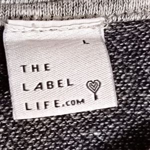 The Label Life Brand Grey Cotton Cold Shoulder Top