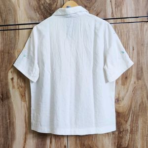 Offwhite Embroidey Work Shirt Size-40