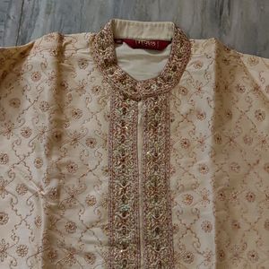 Indo Western Silk Kutra With Pajami