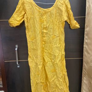 Yellow Sequin Work Stitched Suit