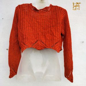 Orange Crochet Top