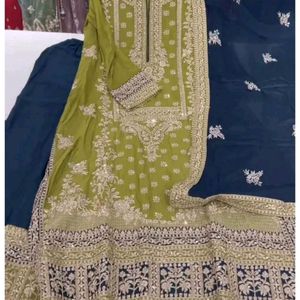 NEW HEAVY FAUX GEORGETTE PAKISTANI SUIT XXL Size