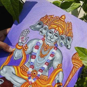 Panchamukhi Hanuman Painting, Home decor, Artwork