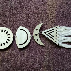 Moon Phases Wooden Wall Hanging