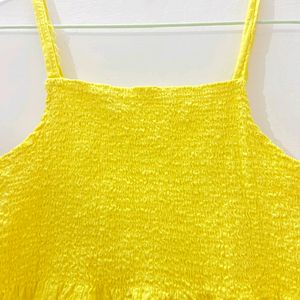 Halter Neck Yellow Dress