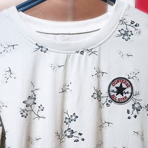 Converse Women Printed Round Neck Tshirt