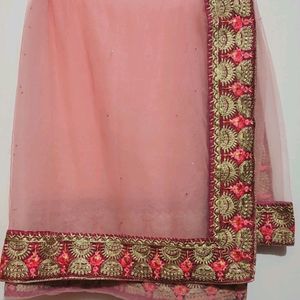 Rose Party Wear Plazo Suit With Dupatta 46 Bust