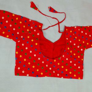 Red Embroidery Blouse