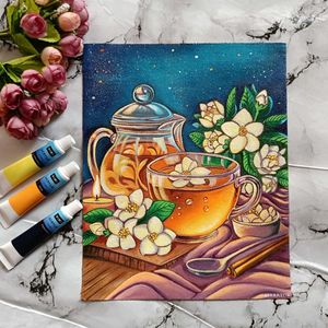 Kettle Tea Cup Painting