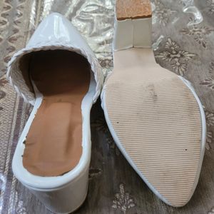 Fancy White Heels  Woman Shoe Sandal