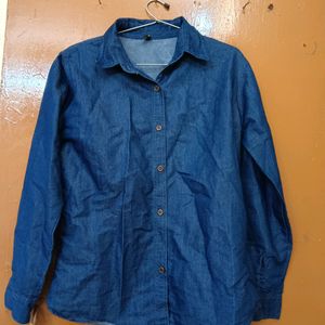 Blue Denim Shirt For Girls