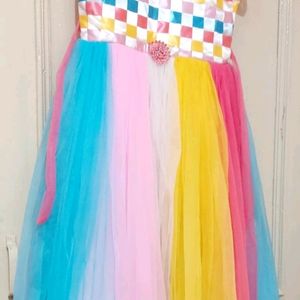 New Multi Color Beautiful Frock For Girls