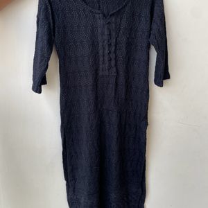 Black Chikankari Kurti