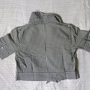 Checked Crop Shirt