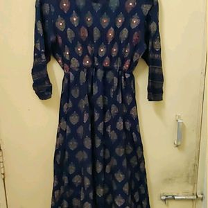 Navy Blue Festive Kurti For Special Occasions