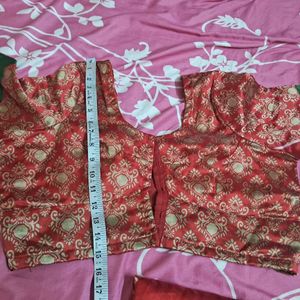 Art Silk Saree With Readymade 42 Size Blouse