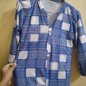 Blue & White Kurta