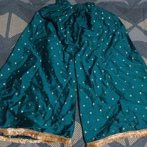 Teal Colour Kurta With Gharara