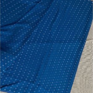 Blue Bandhani Saree