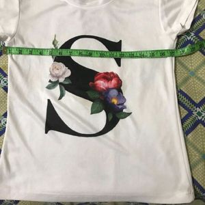 White S Letter TShirt Never Worn