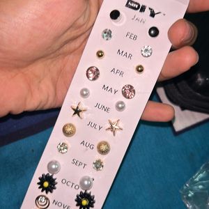 Grab It Now🫶🏻Cute Mr Diy 12 Earings Studs