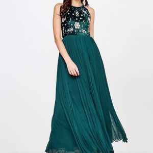 AND Green Embroidery Maxi Dress Size L