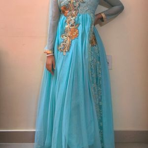 Ethnic Gown | Sky Blue