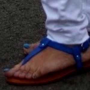 Blue Leather Slippers