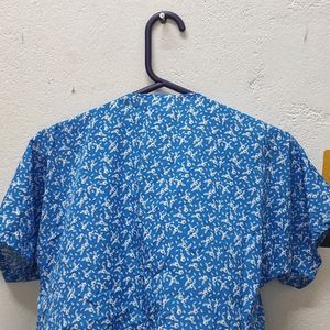 Blue Crop Shirt