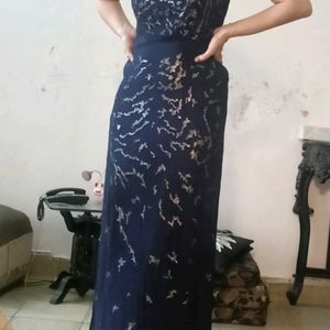 Dress Blue N Embroidery
