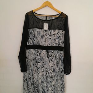 Grey Multi Colored Dress (Women's)