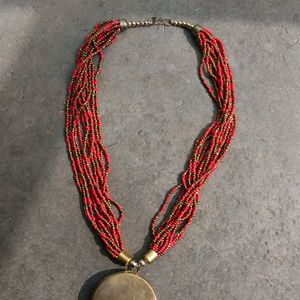 Red Necklace With big Pendant