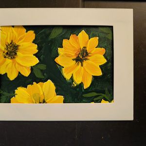 Sunflowers In A Frame : Set Of 4