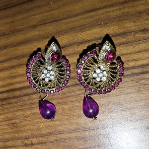 Purple Colour Earring